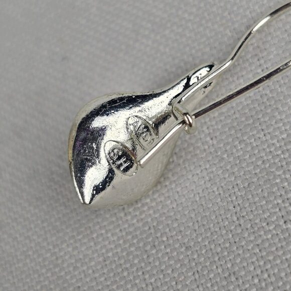 Avon Silver Tone Faux Pearl Cali Lilly Drop Earrings - Picture 4 of 5